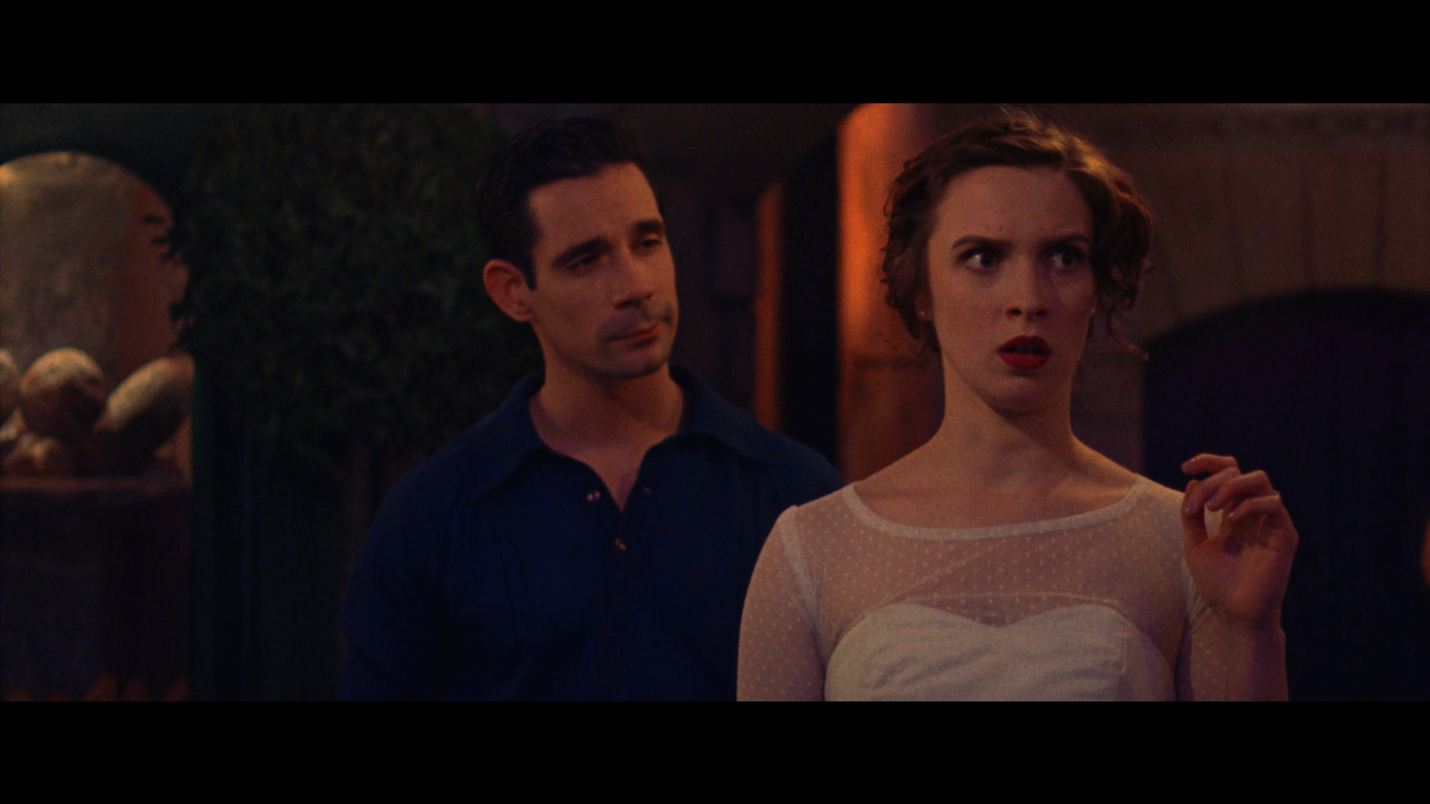 Emily (Sarah Swire) suddenly finds herself in Paris with the charming Gene (Dan Burton).