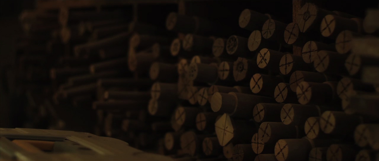 The Soul Of A Tree - Wooden dowels used for chairs at the Nakashima Studios.