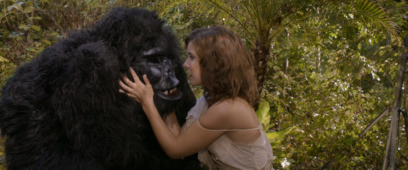 Unexpected moment between the starlet and the gorilla man.