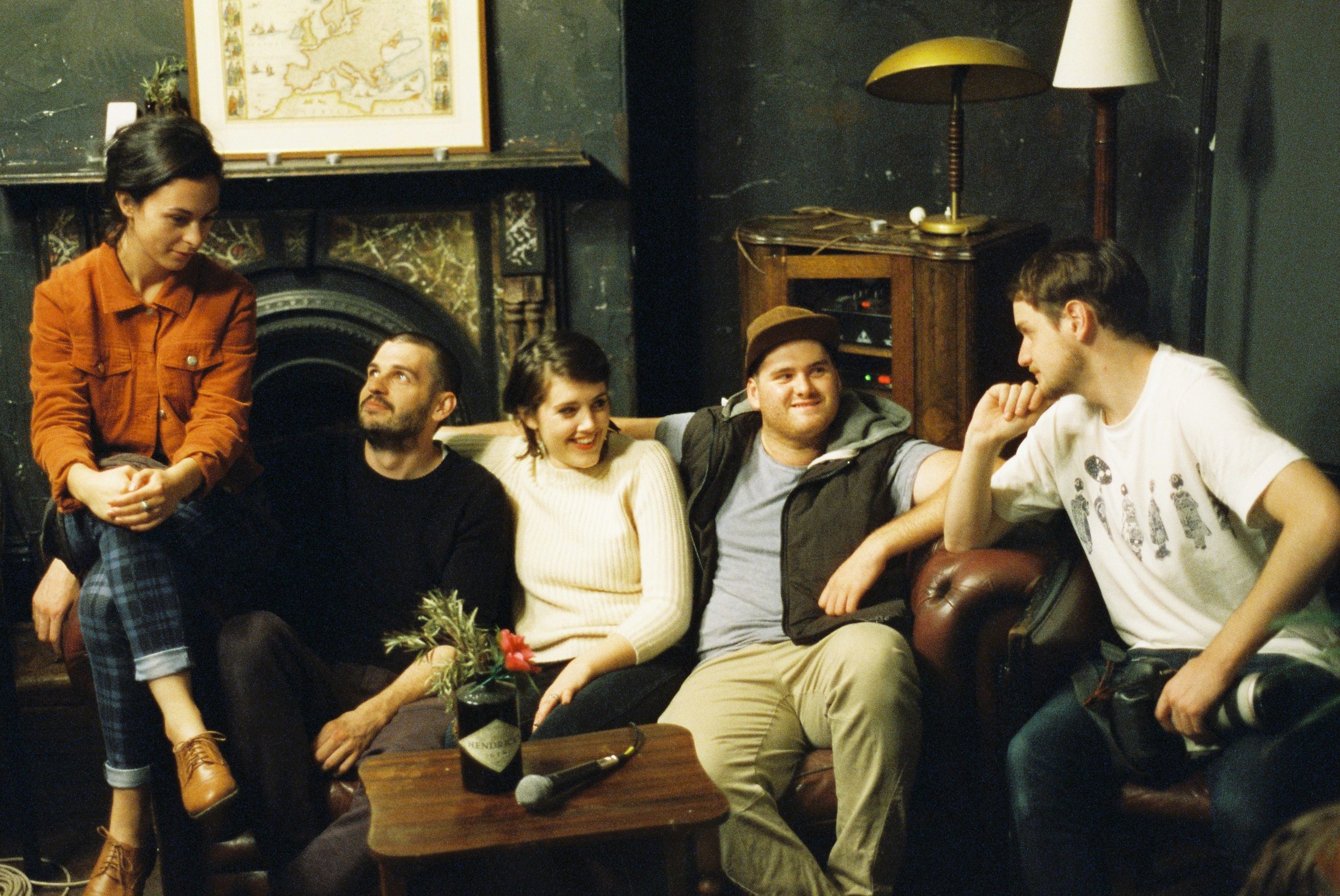 From left to right: Caitlin Farrugia (writer/producer), Michael Jones (writer/director), Fabiana Weiner (actor), Jackson Tozer (actor), Marty Gubbins (Director of Photography)