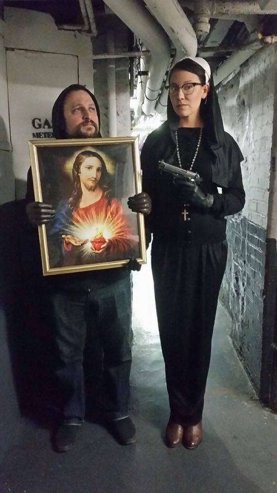 In God We Trust - Co-writer on the left Matt Raimo and actor and producer Kieran Sequoia on the right.