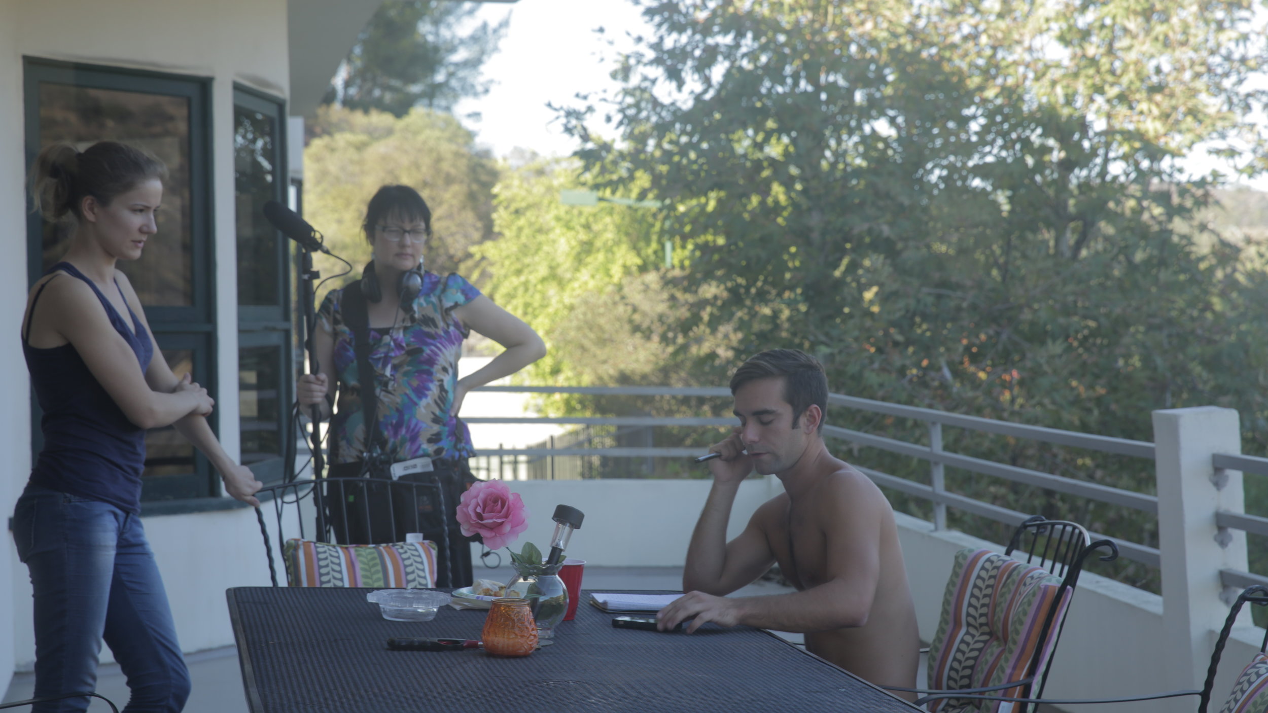 Love In Porn - Behind The Scenes: Director/Producer Kseniya Yorsh at left.