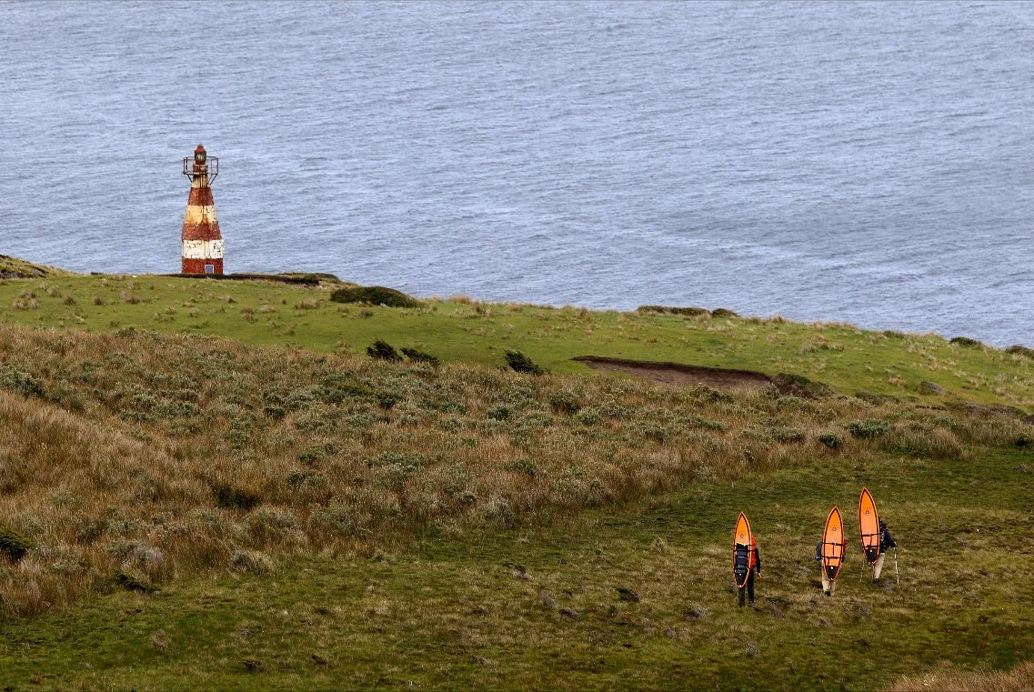 Peninsula Mitre - Walking towards the San Pio Lighthouse, the most southern point in Argentina