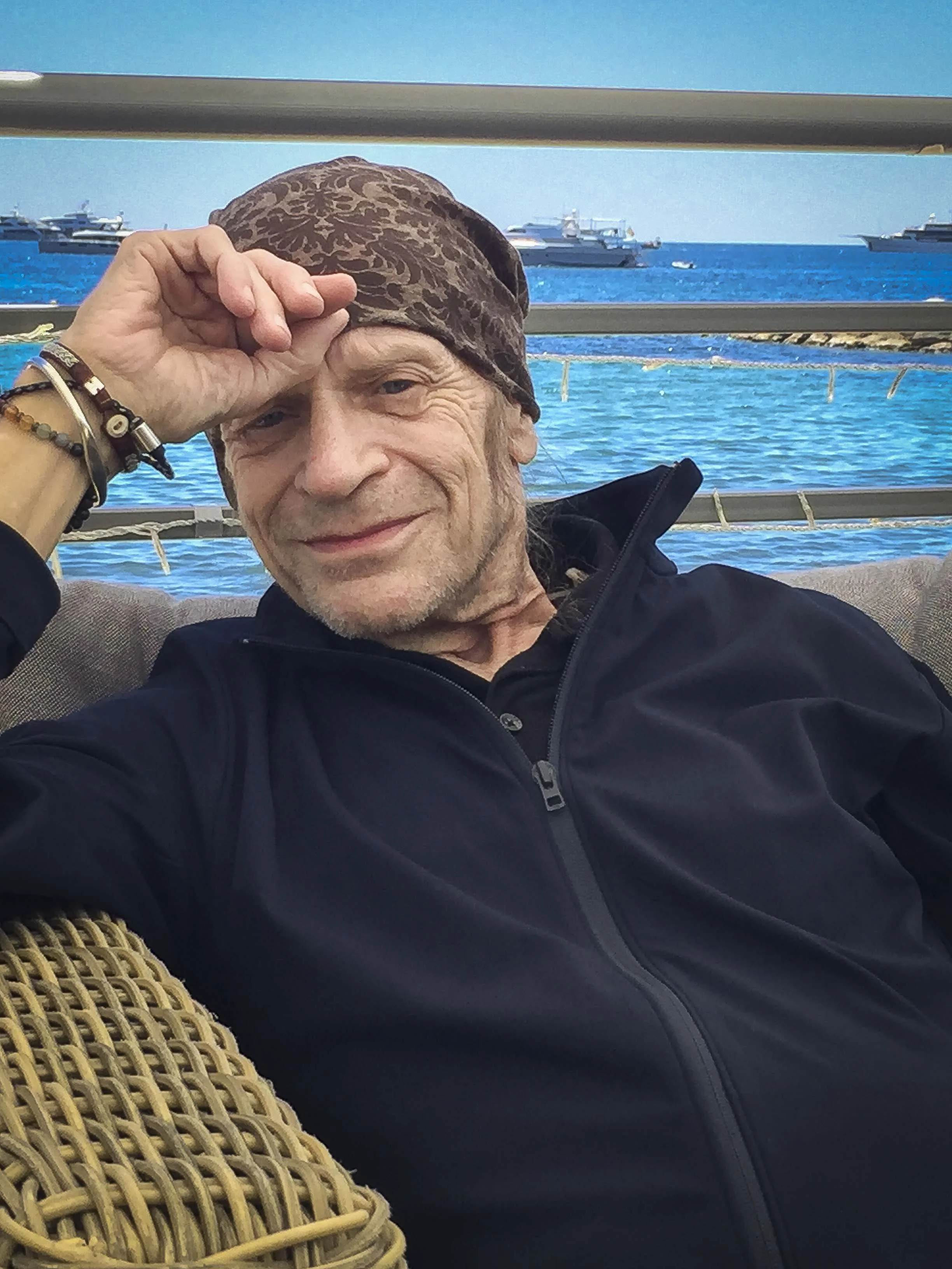 Leon Vitali by the ocean