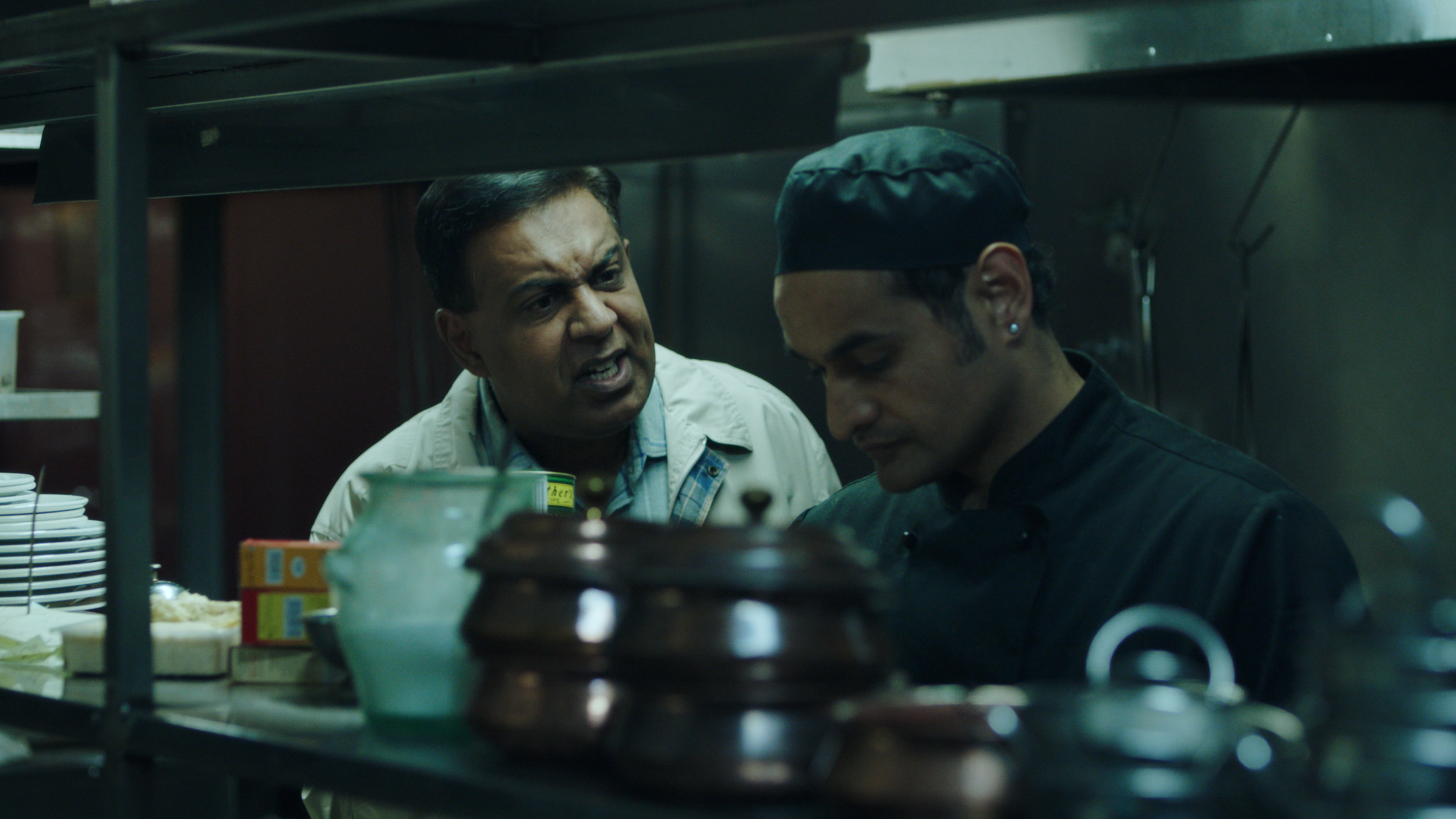 Restaurant Owner Vikash scolds his incompetent chef Guarav for using terrible ingredients