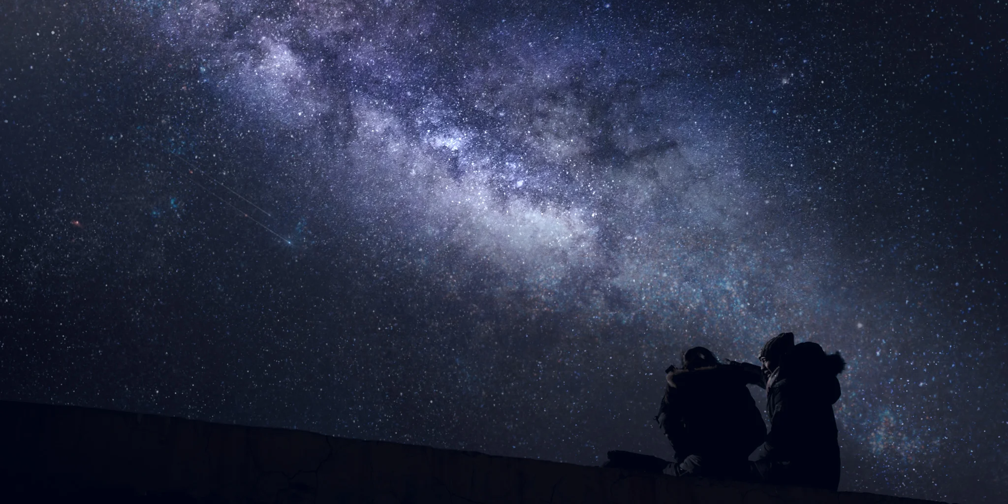 Instant noodles under the Milky Way.