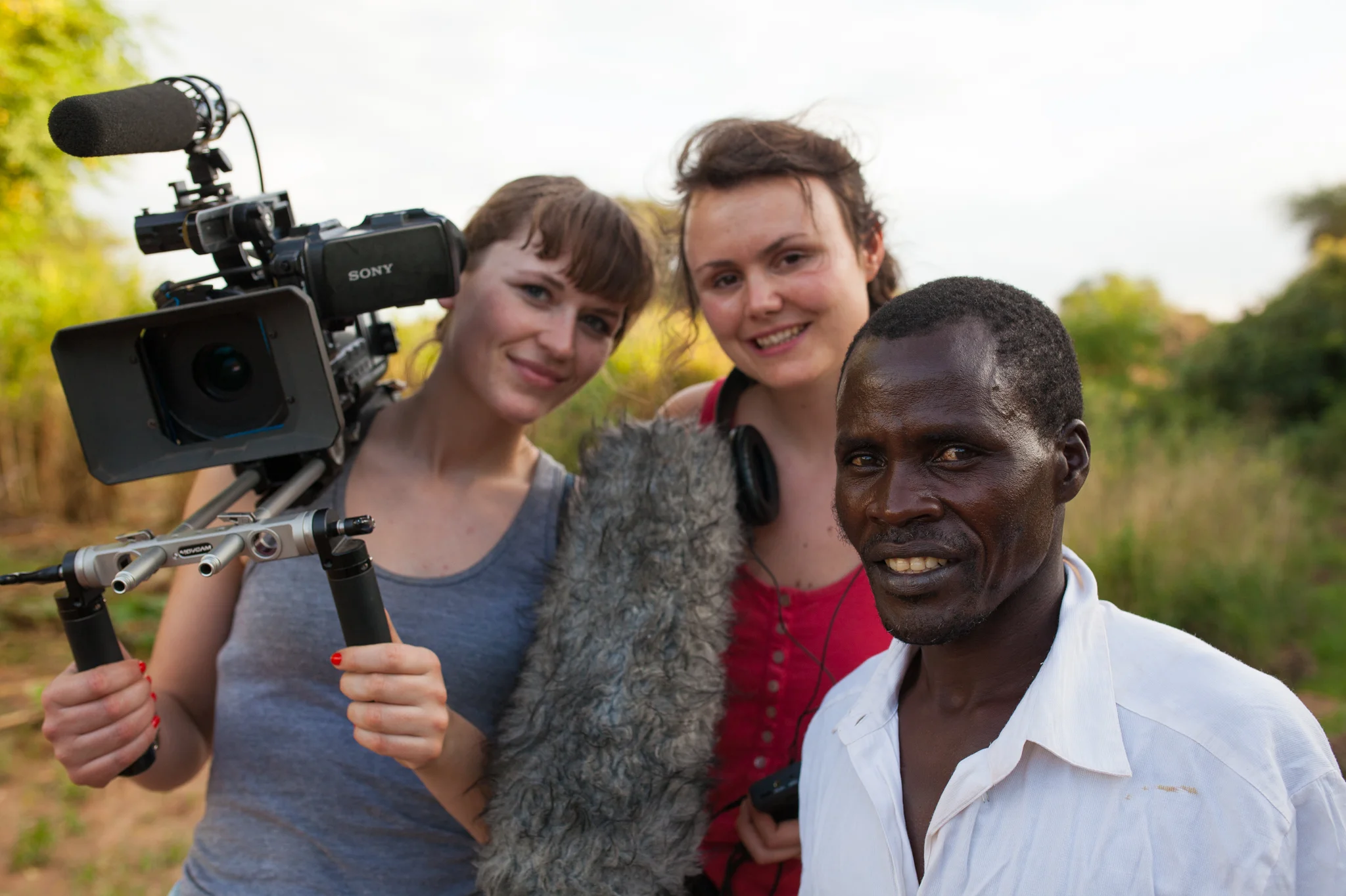 Kisilu Musya with director Julia Dahr and DOP Julie Lunde Lillesæter