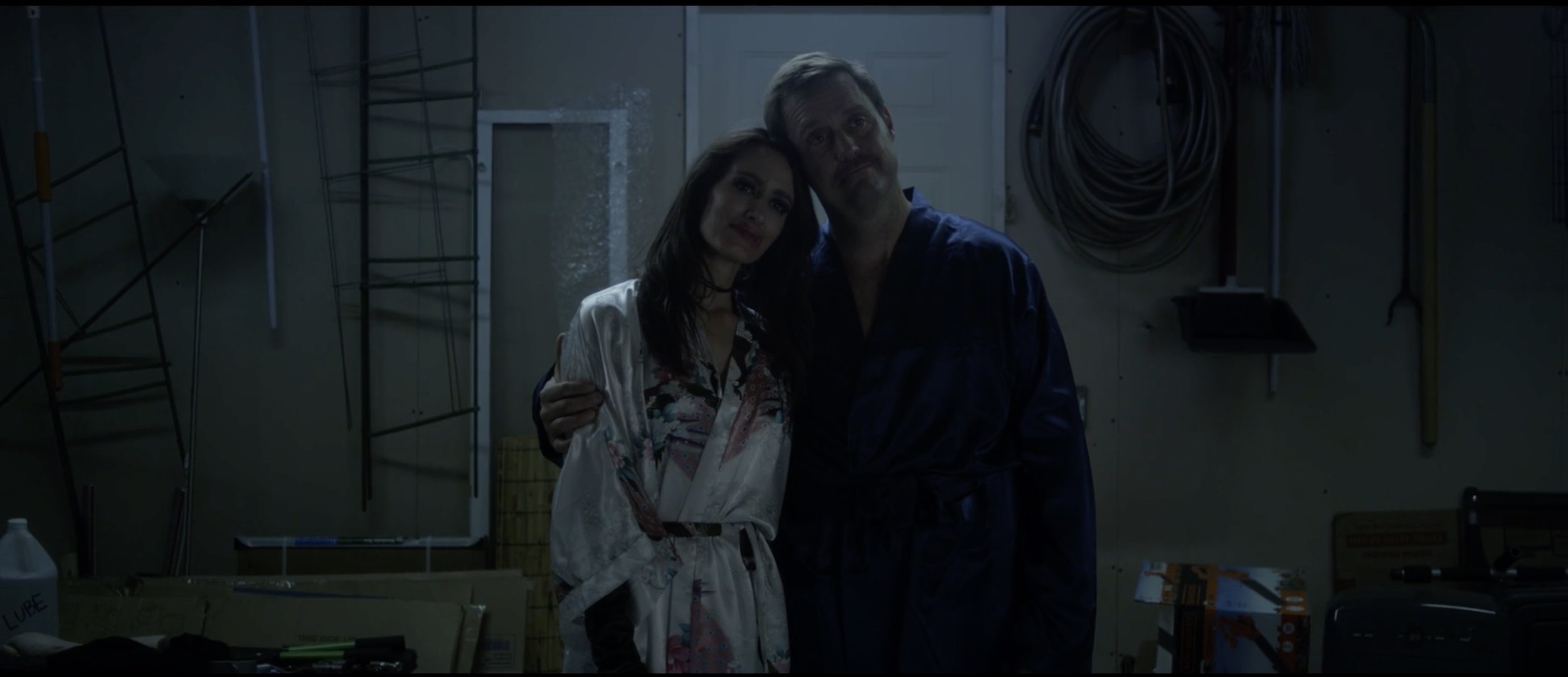 Jess (Kristina Denton) and Sam (Matt Corboy) remember the night