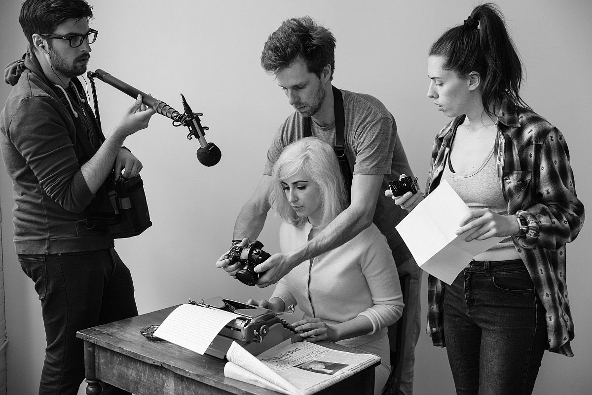Behind the scenes of Misfit M. - George Petrovic (Sound), Austin Ball and Sarah Hempinstall (Directors)