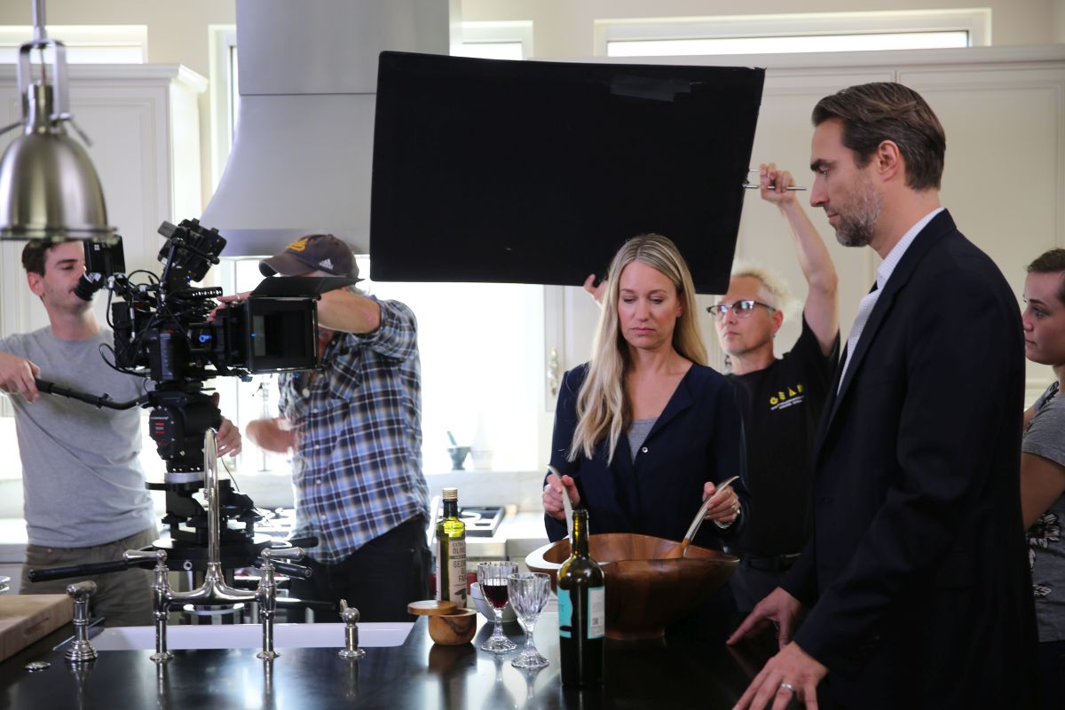 Behind the scenes of Guest of Honor - Prepping to shoot kitchen scene