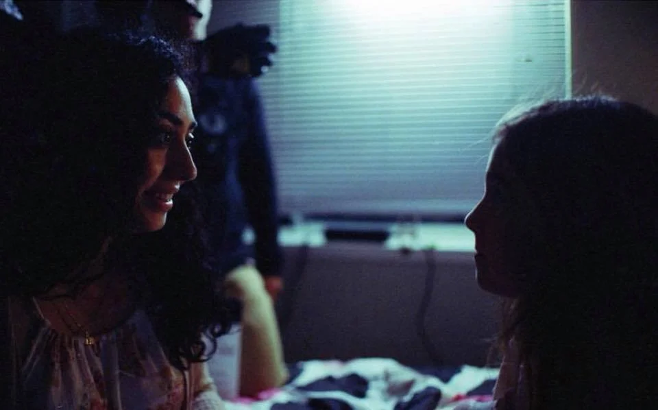 Behind the scenes of Dear Bella -  Zaira directing Sidney Karr before an emotional scene