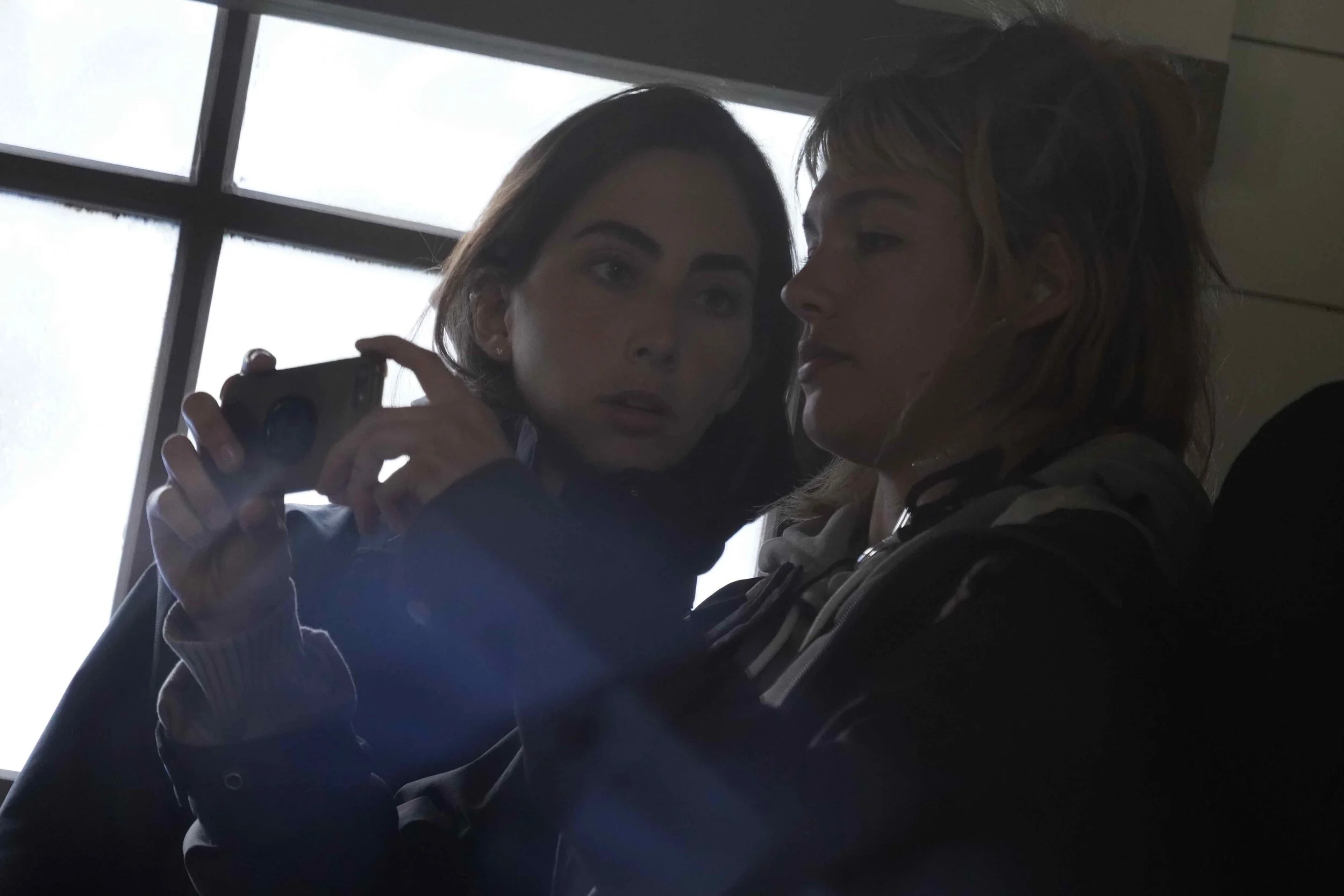 Lux Noctis - BTS Writer/Director Damiana Acuña at left