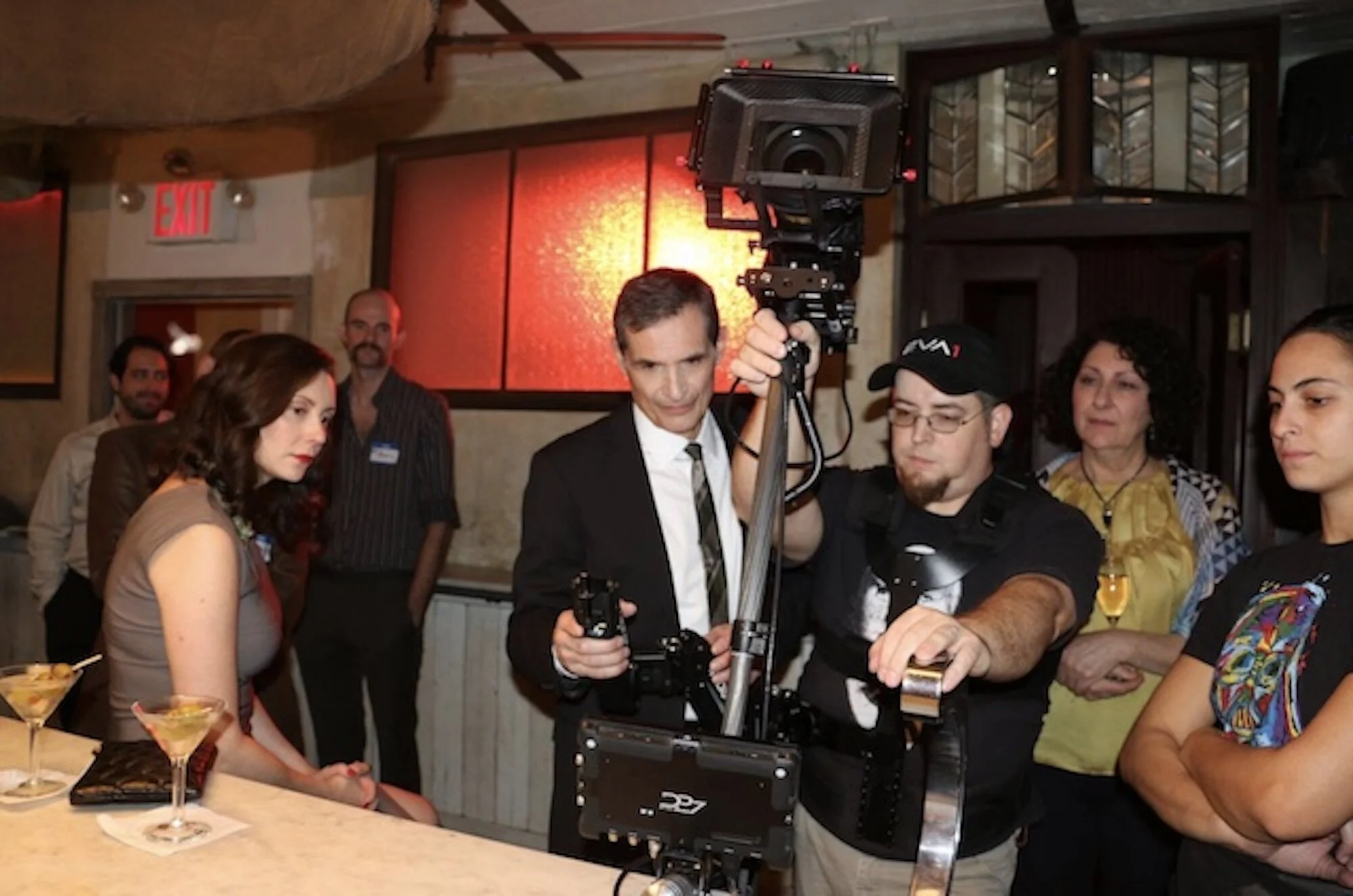 The Keeper BTS with Actor/Writer/Director/Producer Bob Celli at center