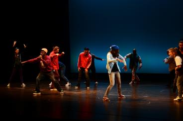 The cast of Open Art Surgery / Photo by Victor Tan The cast of Open Art Surgery, including Jonzi D., Allen Kaeja, Victoria Mackenzie, Lee Pham, Ofilio Sinbadinho, Emily Law, Mary Fogarty, Marcelino DaCosta and Judi Lopez / Photo by Victor Tan Dancers performing in Open Art Surgery / Photo by Victor Tan