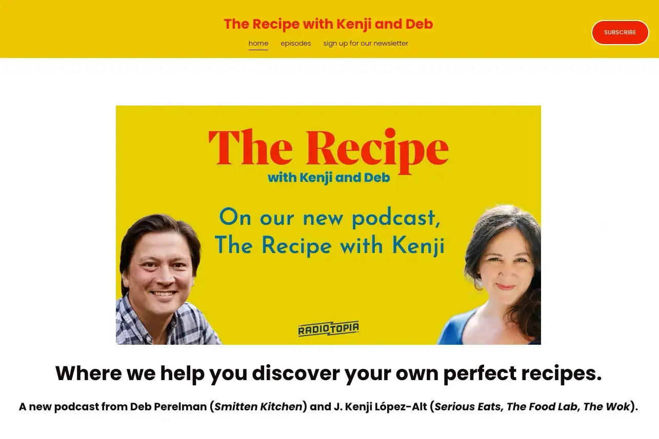Kenji López-Alt and Deb Perelman talk all things food on their podcast