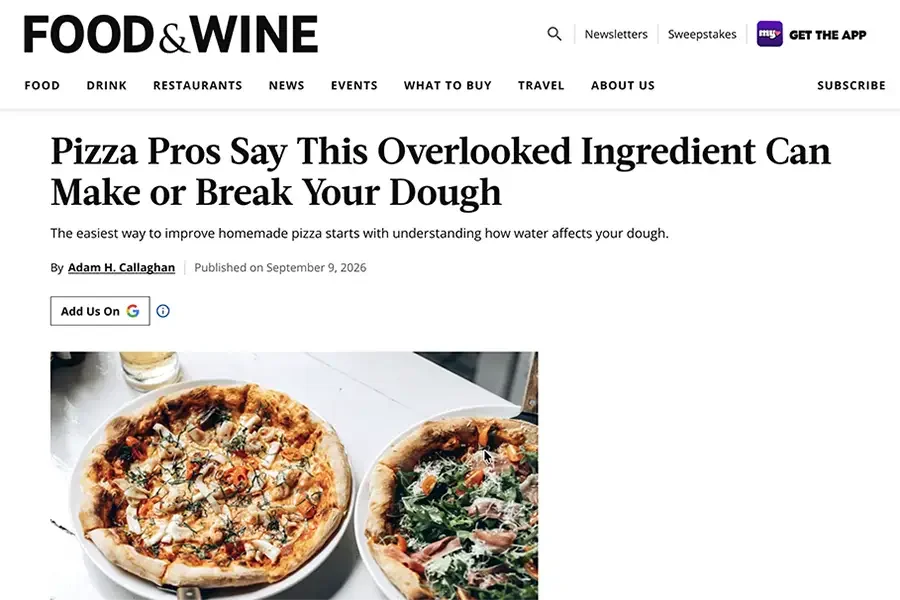 Kenji López-Alt's interview with Food & Wine about pizza dough