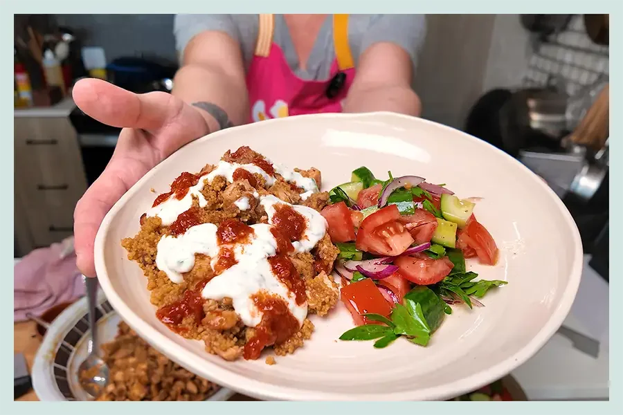 Harissa chicken with couscous