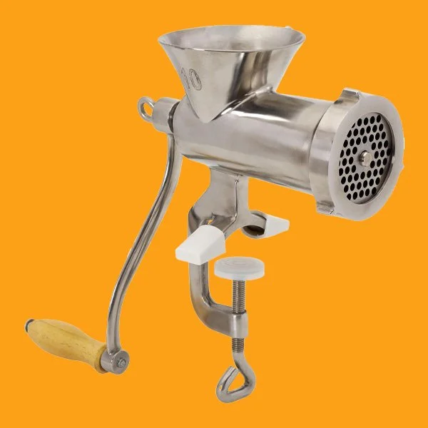 The LEM Clamp-On Hand Meat Grinder is great for making your own burgers