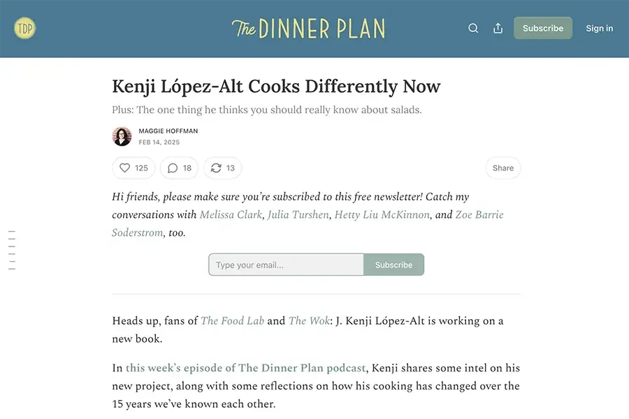 Kenji López-Alt interviewed by Maggie Hoffman on The Dinner Plan
