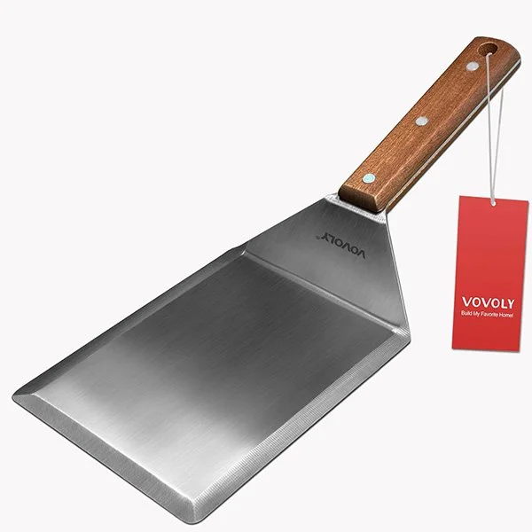 The Vovoly Large Metal Spatula is great for making burgers