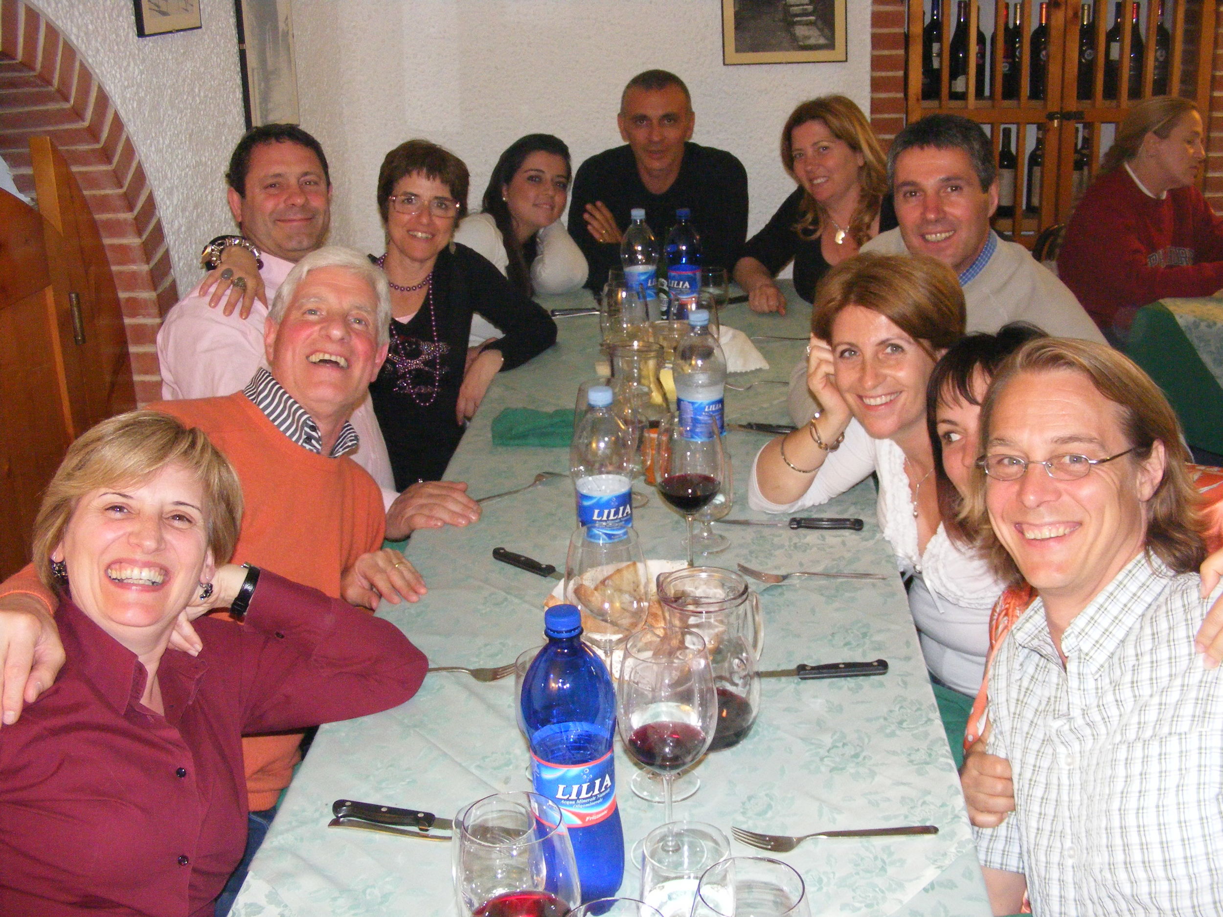  Left to Right - Italia, Luigi, Maurizio II, Pina II, Valentina, Maurizio I, Pina I, Roberto, Carmen, Lisa, and me. These people have welcomed us to their circle with open arms. 