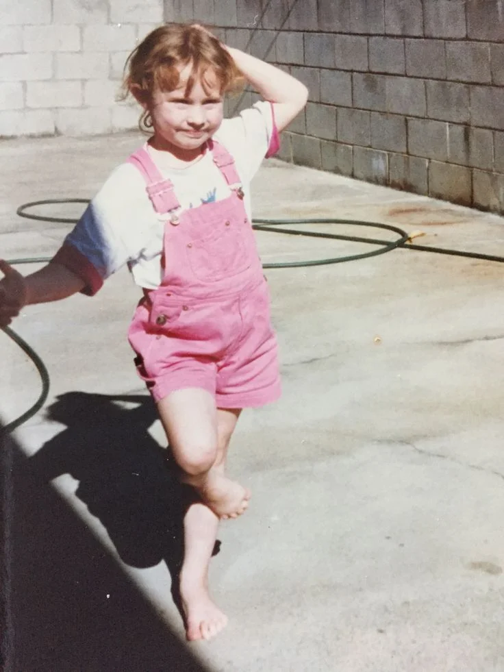 My youngest daughter, Louise, trying out the yoga poses about 17 years ago, well before yoga was in-vogue!