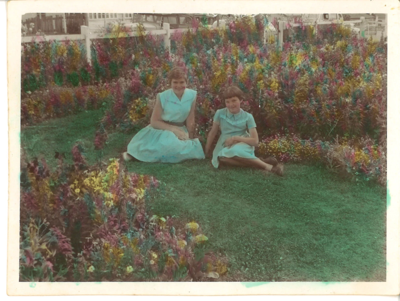 After-school activities were more simple back in my mother's day, here she is playing in the front garden in her family home in Ashgrove in Brisbane, Australia!