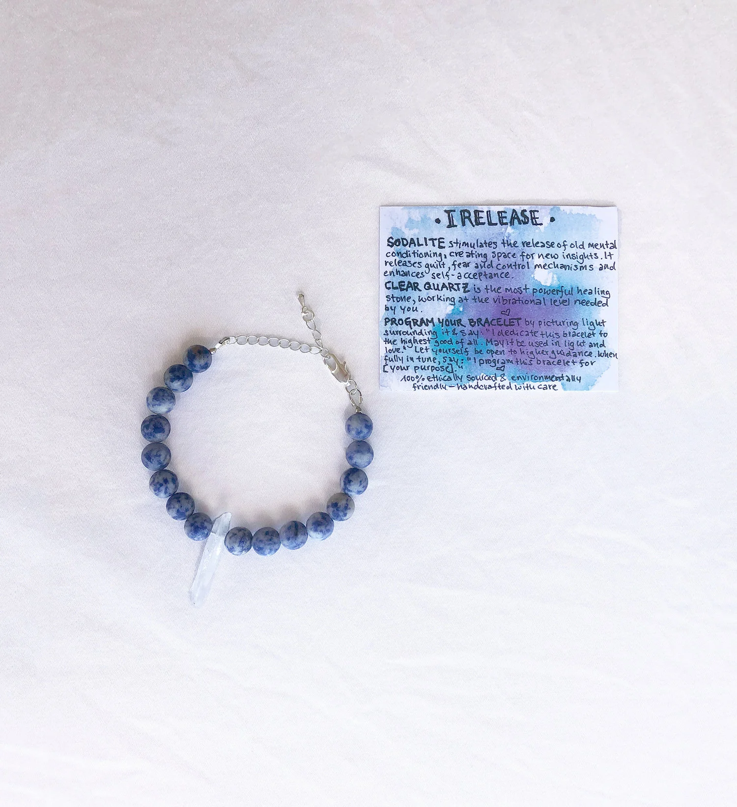The I Release bracelet , available online in our shop here