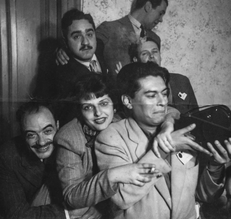 Some members of the Concrete-Invention Art Group: Jorge Souza, Enio, Molemberg, Carlos Muñoz and others.