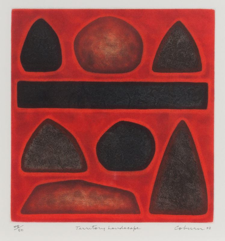 Territory Landscape 2003 colour etching 23.8 x 22.5 cm edition of 50