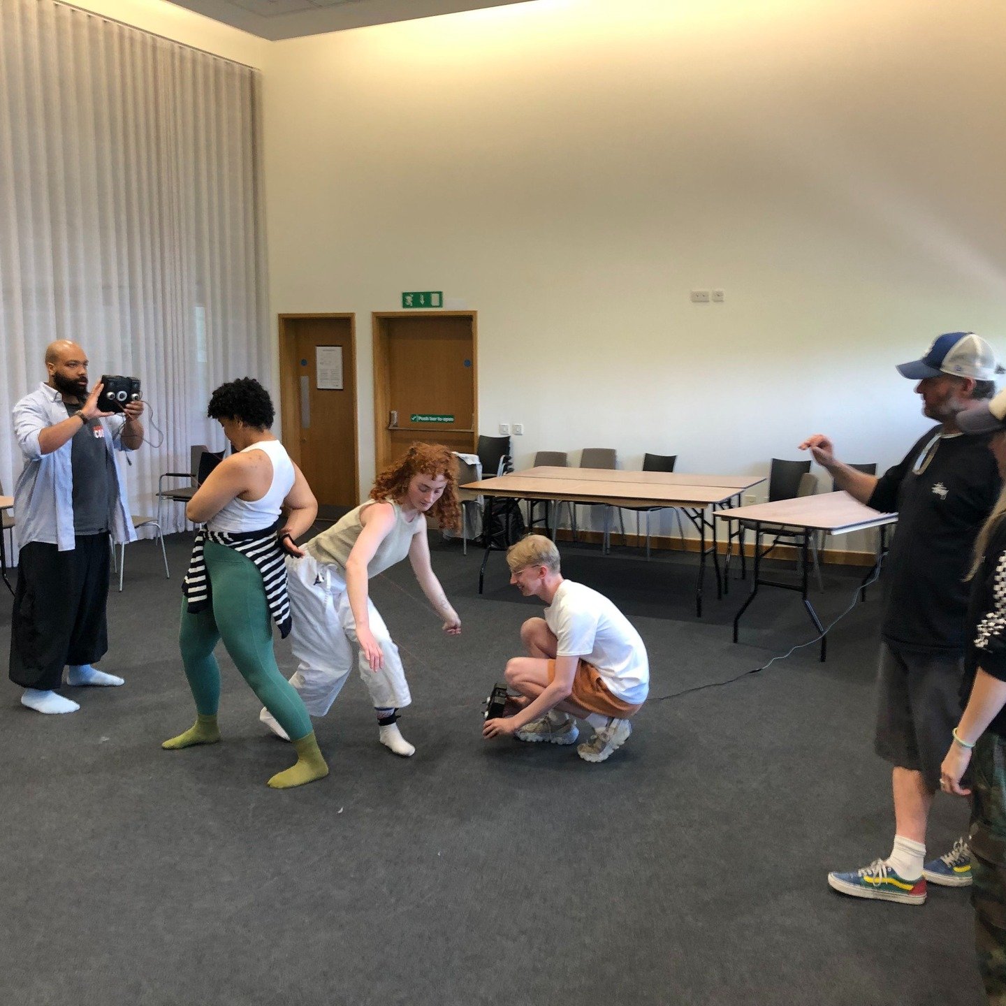A couple of snaps of the inspiring Sound and Movement intro sessions. 3 computer musician and dancer pairings will be collaborating over the next few months to create multimedia dance pieces developing new motion capture tech methods. Looking forward