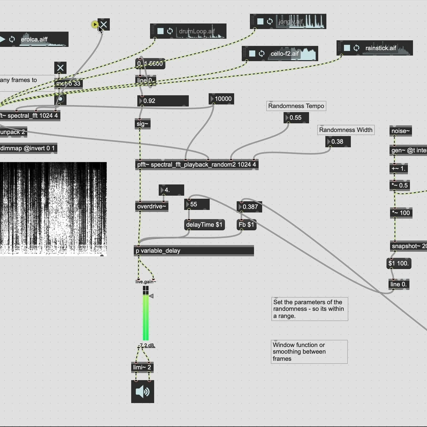 Some more additions to and play with the spectral patch. The hunger is growing to create an unhinged glitchy full track.