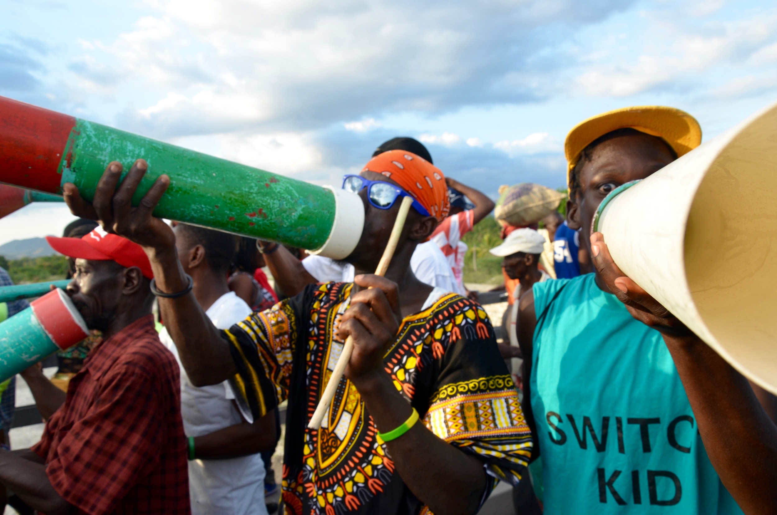 A close up of the passionate musicians during the Ra-Ra Festival.