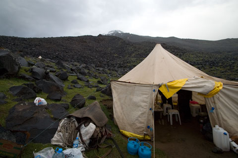 The mess tent.
