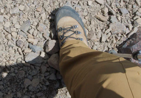 The ubiquitous scree underfoot.