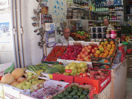 Musa and Mansour in the Samman Store.