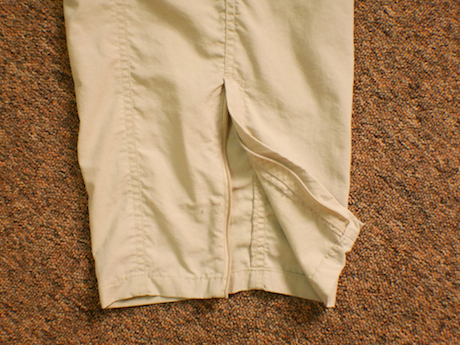 Ankle zips make it easier to slide the leggings over shoes.