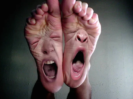 Unhappy feet = Unhappy travelers. Image from here .