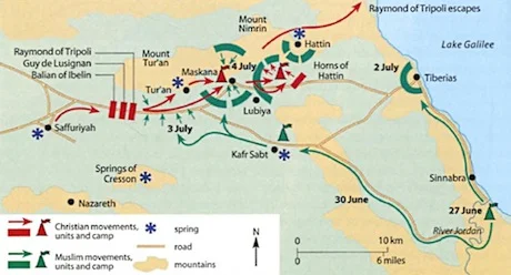 A reconstruction of events. Map from here.