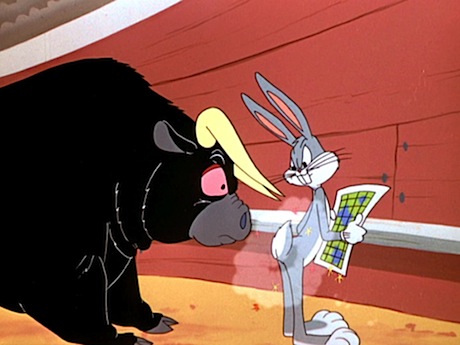 I believe this is the funniest Bugs Bunny cartoon ever. Maybe even the best cartoon ever! From “Bully for Bugs” (Warner Brothers, 1952).
