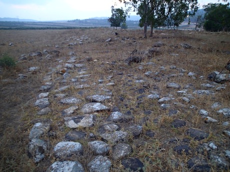 Pavers and kurb stones of the Roman road.
