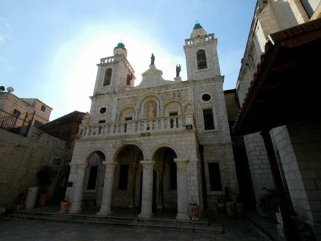 The facade of the Franciscan Wedding Church in Kafr Canna.