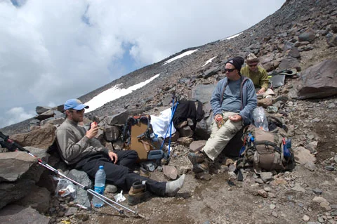 A comfortable lunch in High Camp.