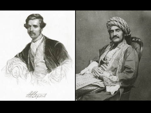 Layard (left) and Rassam (right). Images from http://images.nypl.org/index.php?id=1553342&t=w and http://en.wikipedia.org/wiki/ File:Hormuzd.Rassam.reclined.jpg.