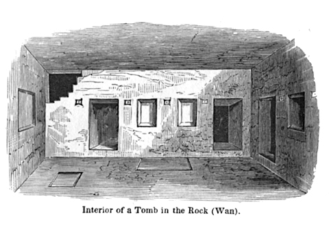 The interior of the “Caves of Khorkhor (Layard 1853: 340).