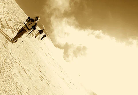 Traversing the cap.
