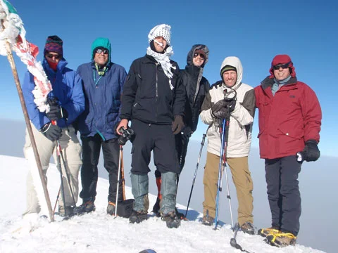 Group picture on the summit. L to R: Keith, Brad, Tanner, Greg, Mark, and Tommy.