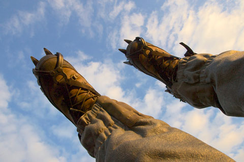 Photo 3: Sharp crampons help keep your feet on the ground.