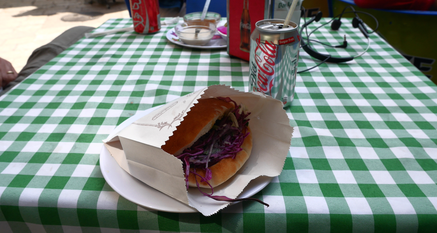 Shawarma and a coke. An iconic Bible Lands meal.