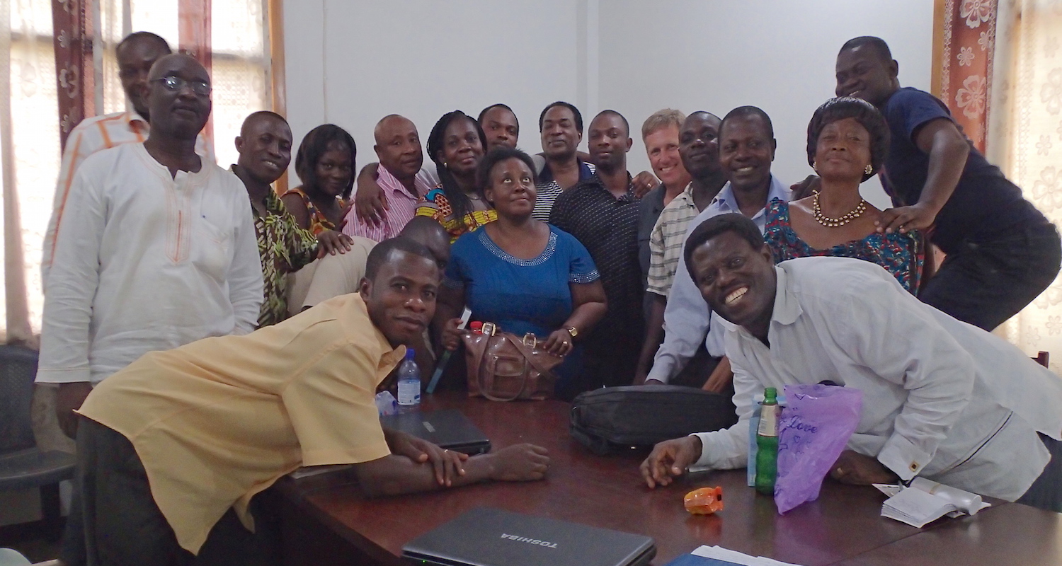 James and his Survey of OT Prophetic Literature class. James is at the front on the far right.